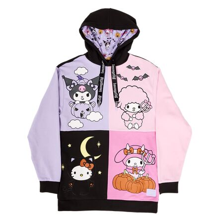 Sanrio Hello Kitty - Kuromi And My Melody Halloween Hooded Sweatshirt