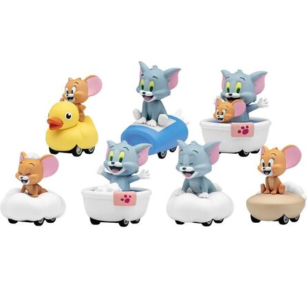 Tom And Jerry Bath Time Pull Black Car (1pc) Random Figure
