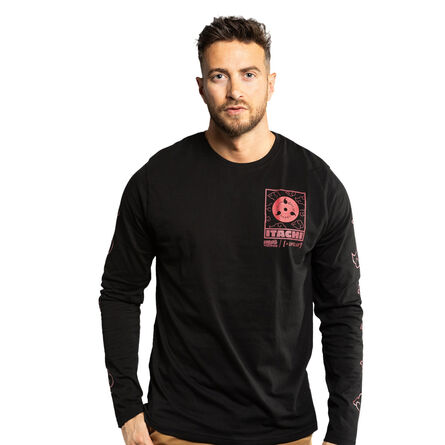 Naruto Black T-shirt Long Sleeve Itachi