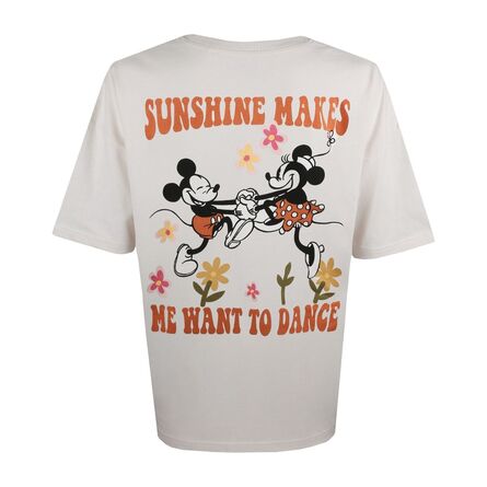 Disney Mickey and Minnie Sunshine Power Vintage White T-shirt