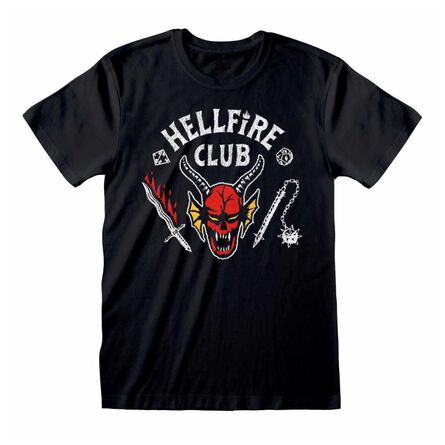 Stranger Things Hellfire Logo Club Black T-shirt