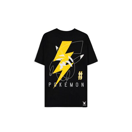 Pokemon Pikachu Electrifying Line Art Men's Short Sleeved Loose Fit T-shirt