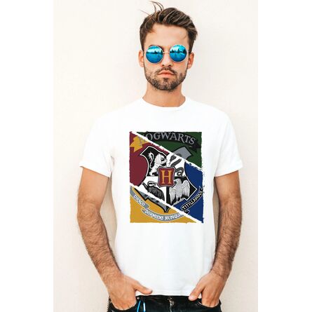 Harry Potter Hogwarts Devise White T-shirt