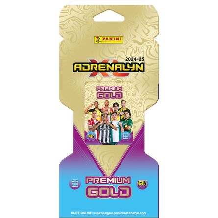 Κάρτες Panini Superleague 2025: Adrenalyn XL Premium Gold Blister 1 Φακελάκι