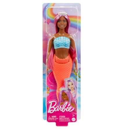 Κούκλα Mattel Barbie® Dreamtopia: Mermaid Orange - Black Skin Doll (HRR04)