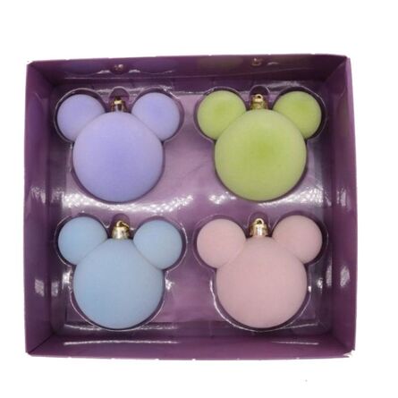 Χριστουγεννιάτικες Μπάλες Disney Colored Velvet Christmas Balls Minnie Mouse Ears
