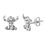 Product Disney Stitch Silver 1 Pair of Studs Earrings - Silver Plated Brass image