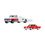 Product Mattel Hot Wheels Premium: Car Culture Team Transport - '66 Chevrolet Corvair Yenko Stinger &amp; '72 Chevy Ramp Truck Camion A Rampe Vehicles (JHX91) image