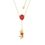 Product Disney Couture Winnie the Pooh Gold-Plated Red Crystal Balloon Necklace image