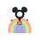 Product Loungefly Disney Mickey Mouse Pastel Rainbow Crossbody Bag image