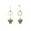Product Disney Couture Pixar Toy Story Gold-Plated Alien Crystal Claw Drop Earrings image