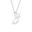 Product Disney Couture White Gold-Plated Little Mermaid Ariel Outline Character Necklace image