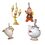 Product Disney Set of 4 Beauty & The Beast Resin Hanging Decoration image