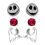 Product Disney Nightmare Before Christmas Jack 3 Pairs of Studs Earrings image