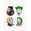 Product DC Comics Collectors Pins Joker & Harley Quinn (4-Pack) image