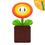 Product Super Mario Fire Flower Decorative Light Along with an Easter Candle image