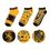 Product Harry Potter Set Of 3 Hufflepuff Ankle Socks image