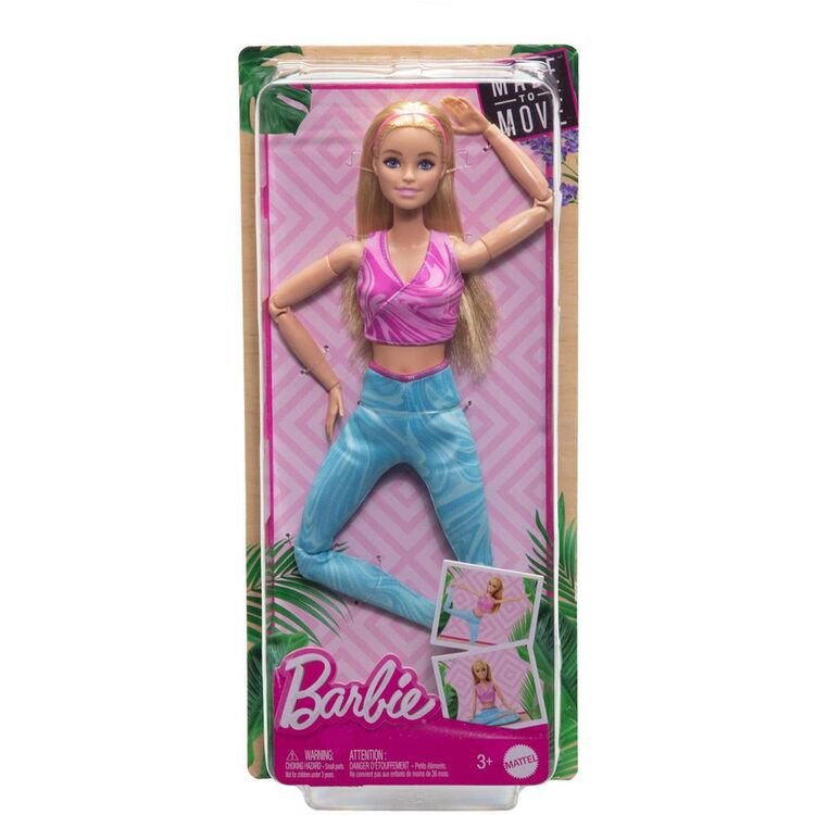 Product Κούκλα Mattel Barbie: Made to Move - Blonde Fashion Doll Wearing Removable Sports Top  Pants (HRH27) image