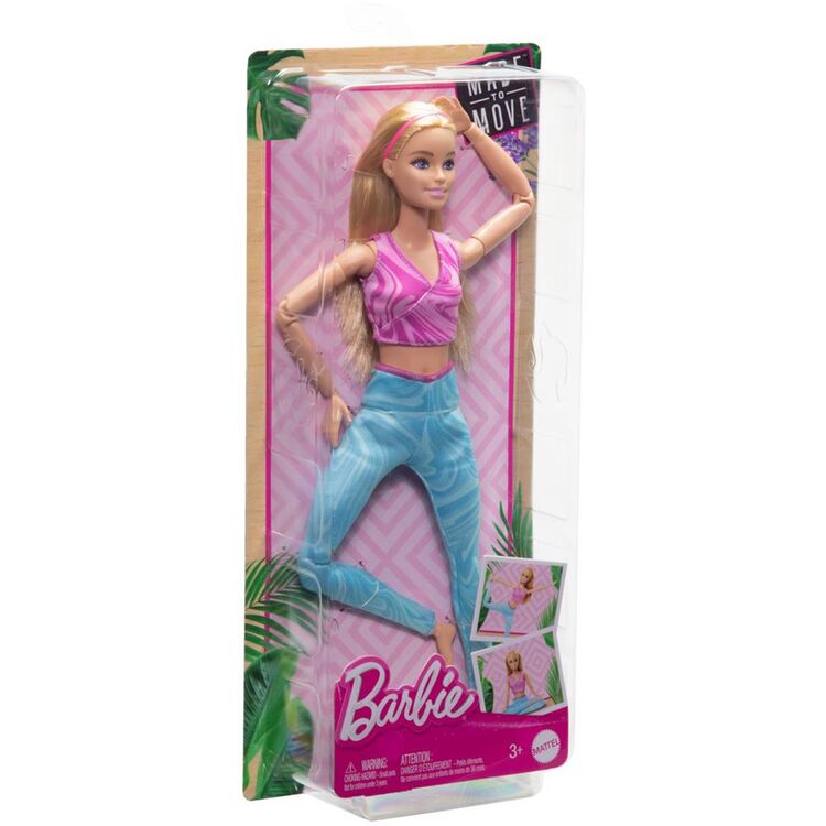 Product Κούκλα Mattel Barbie: Made to Move - Blonde Fashion Doll Wearing Removable Sports Top  Pants (HRH27) image