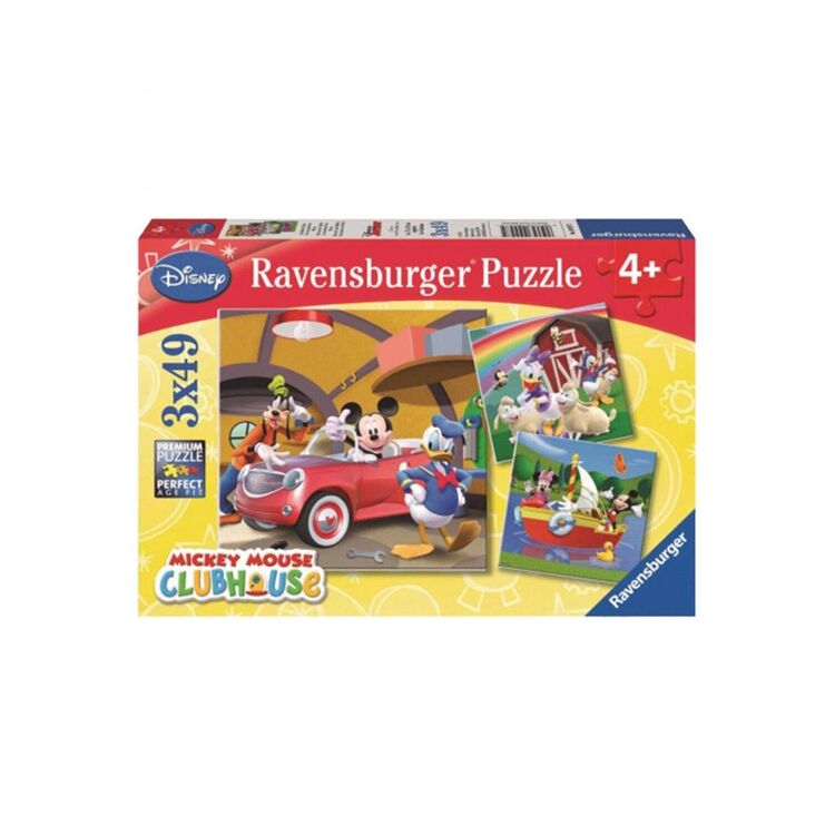 Product Παζλ Ravensburger Puzzle Disney Mickey Mouse Clubhouse - Everyboby Loves Mickey (3x49pcs.) (09247) image