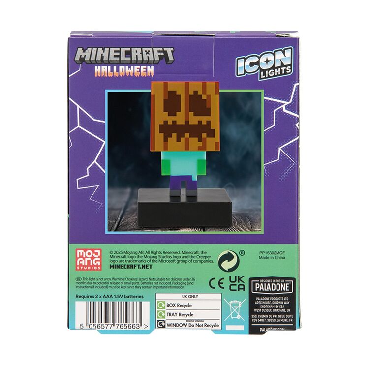 Product Φωτιστικό Paladone Icons: Minecraft - Zombie Jack O Lantern Light (PP15302MCF) image
