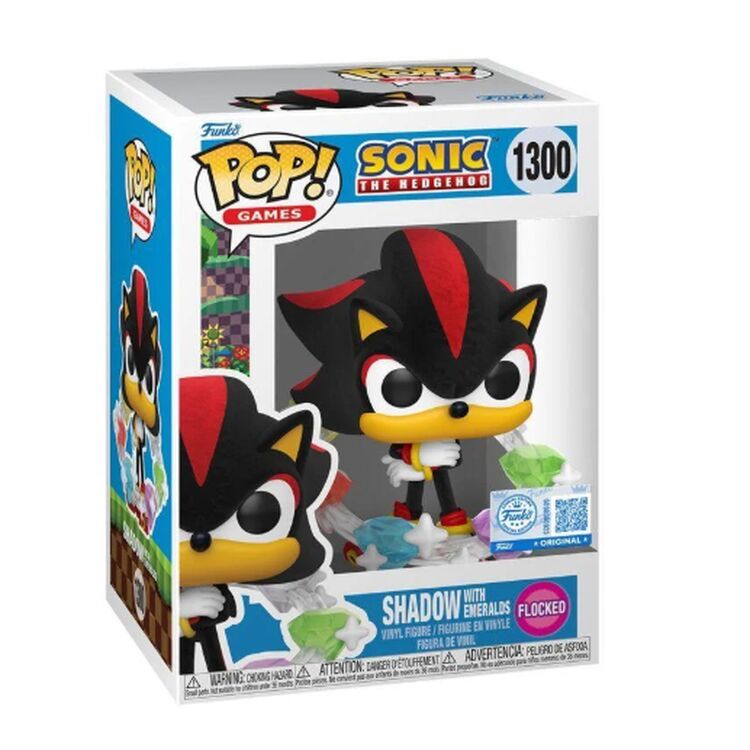 Product Funko Pop! Games: Sonic -Shadow with Emeralds(Flocked) (Special Edition) image