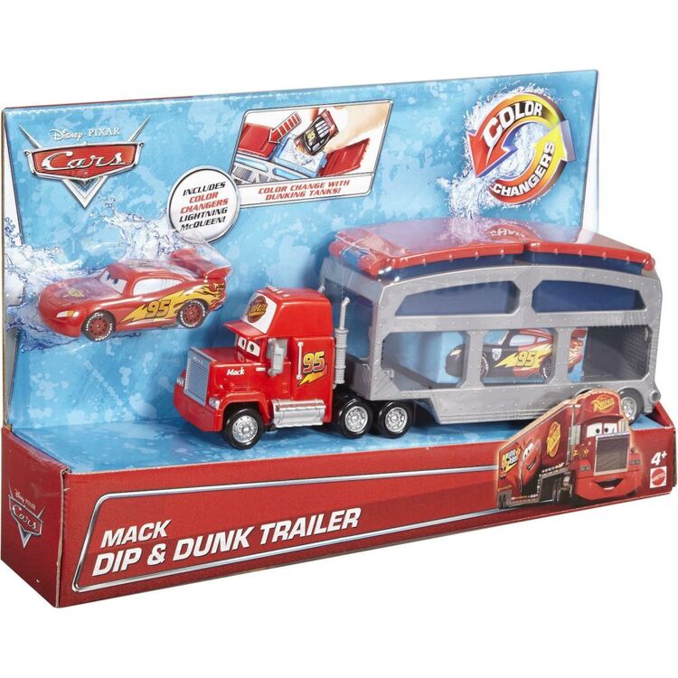 Product DISNEY PIXAR CARS - COLOUR CHANGERS CAR VEHICLES MACK DIP  DUNK TRAILER (CKD34) image