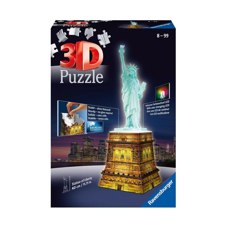 Product Ravensburger 3D Puzzle: Statue Of Liberty Night Edition (216pcs) (12596) image