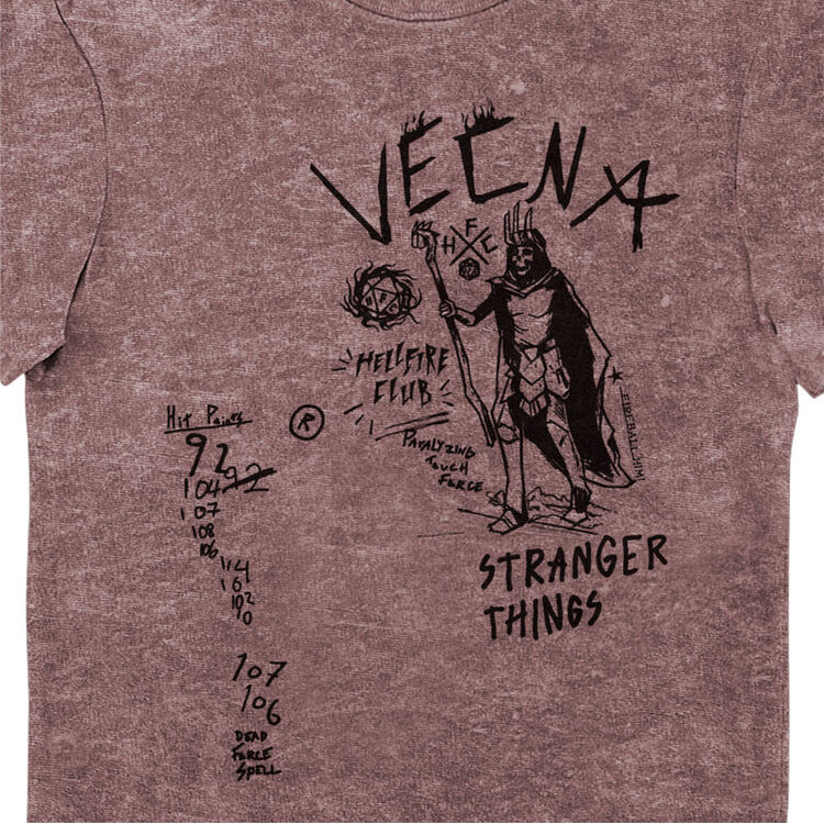 Product Stranger Things Vecna D&D Scribble Eco Stonewash T-Shirt image