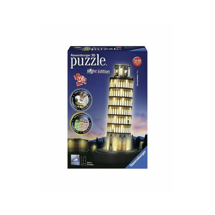 Product Ravensburger 3D Puzzle: Night Edition Leaning Tower of Pisa (216pcs) (12515) image