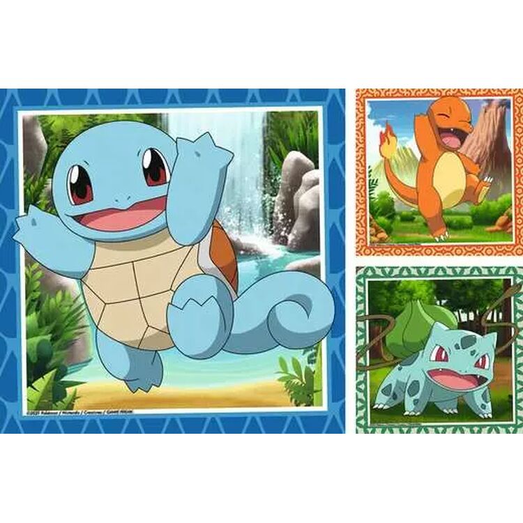 Product Παζλ Ravensburger Puzzle: Pokemon - Charmander, Bulbasaur and Squirtle (3x49pcs) (5586) image