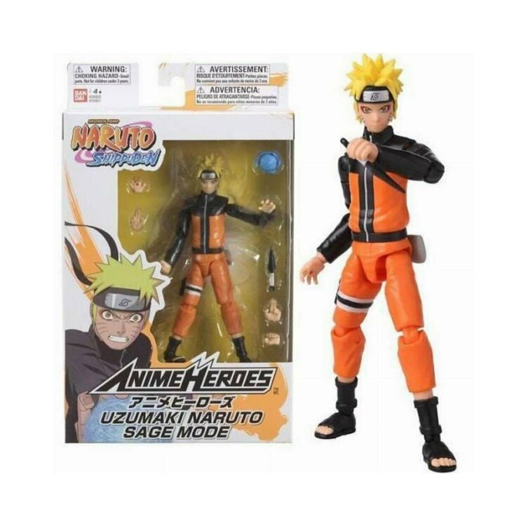 Product Bandai Anime Heroes: Naruto - Uzumaki Naruto Sage Mode Action Figure (6,5") (36907) image