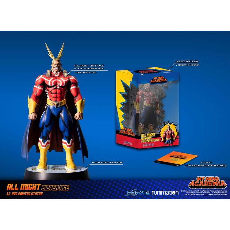 Product F4F My Hero Academia – All Might: Silver Age (with Articulated Arms) PVC Statue (28cm) (MHAASST) image