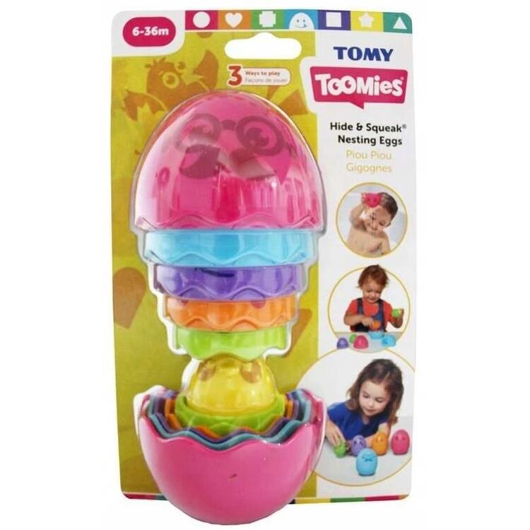 Product AS Tomy Toomies: Hide  Squeak Nesting Eggs Piou Piou Gigognes - Pink (1000-73080) image