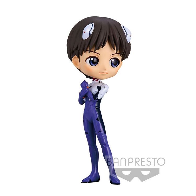 Product Banpresto Q Posket: Evangelion New Theatrical Edition - Shinji Ikari (Plugsuit Style) (Ver.B) Figure (14cm) (18354) image