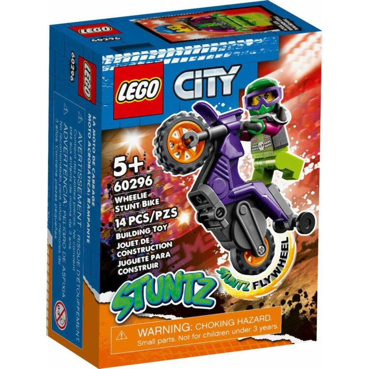 Product LEGO® City Stuntz: Wheelie Stunt Bike (60296) image