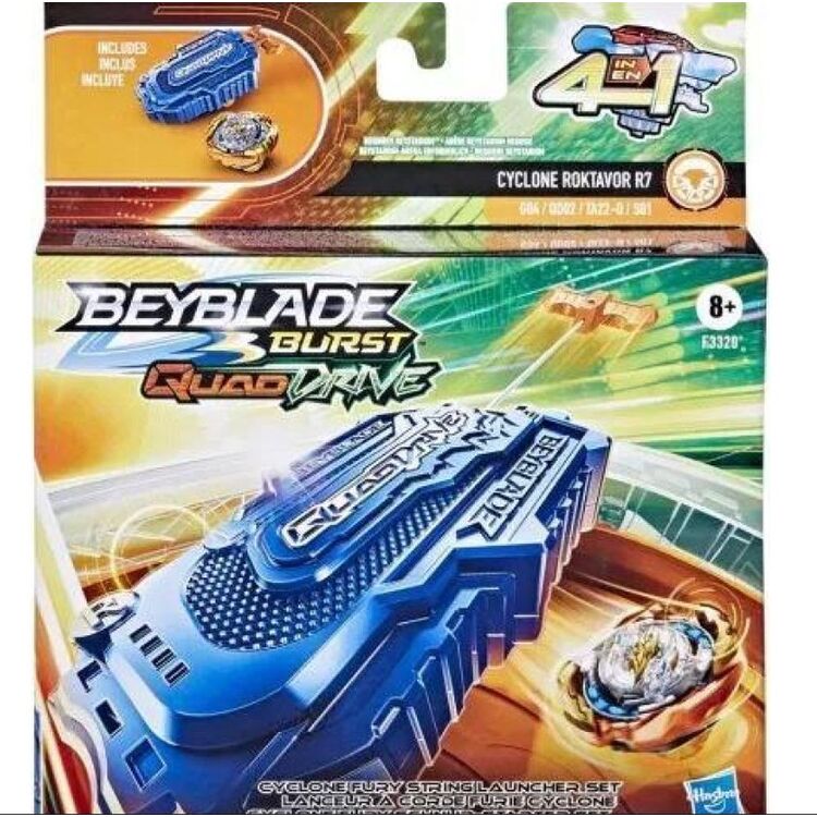 Product Hasbro Beyblade Burst: Quad Drive 4 in 1 - Cyclone Roktavor R7 Cyclone Fury String Launcher Set (F3320) image