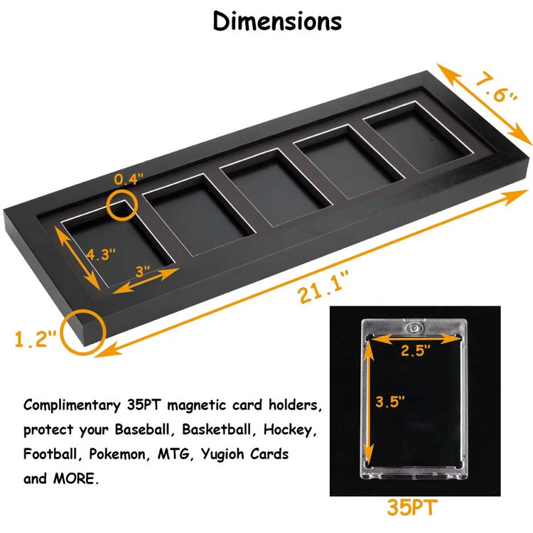 Product Κορνίζα Προβολής για Κάρτες EVORETRO Display Case for 5 Cards In Magnetic Case image