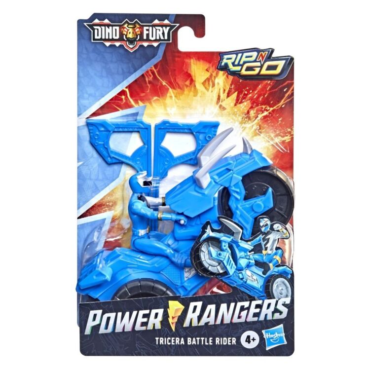 Product Hasbro Power Rangers: Dino Fury Rip N Go - Tricera Battle Rider (F4215) image