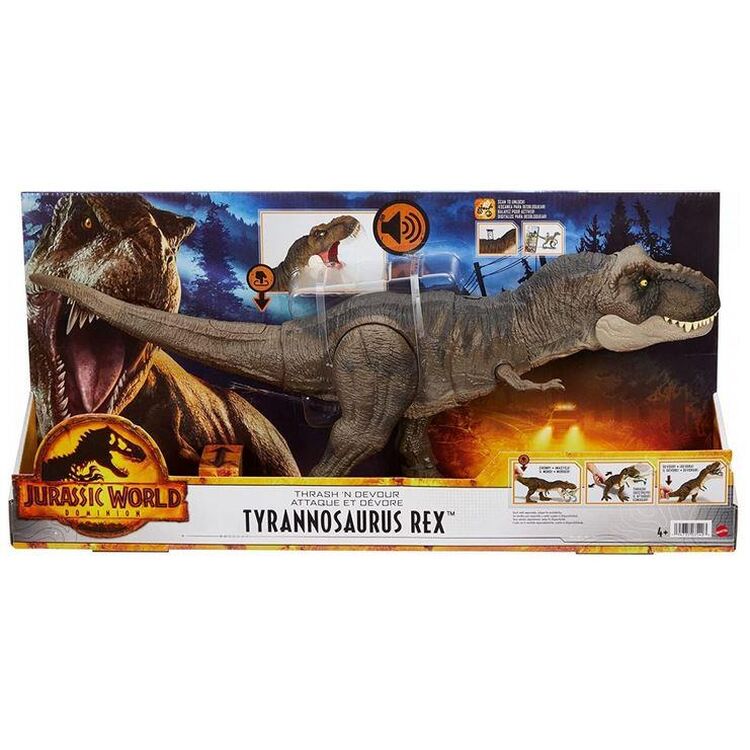 Product Mattel Jurassic World Dominion: Tyrannosaurus Rex Thrash N Devour (HDY55) image