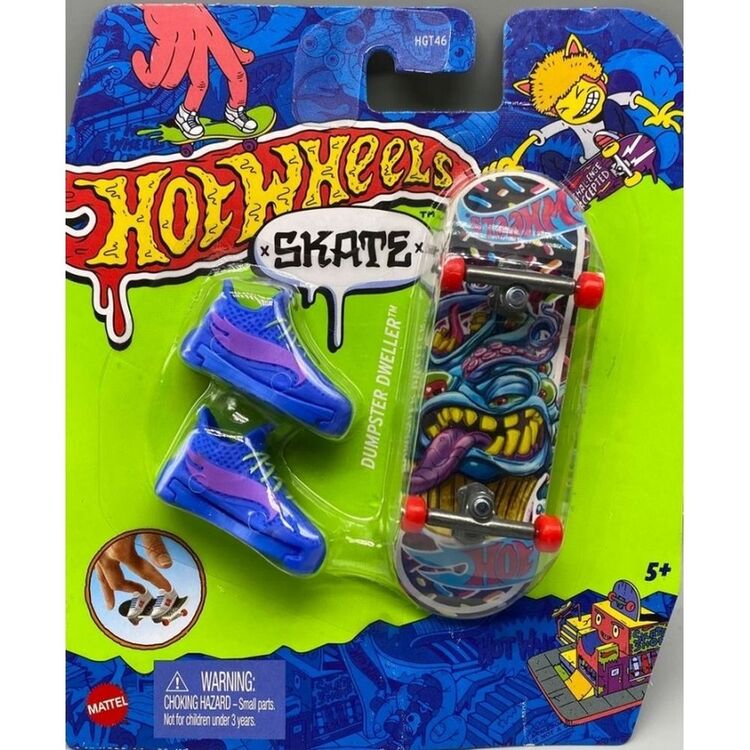 Product Mattel Hot Wheels: Skate - Dumpster Dweller Challenge Accepted Fingerboard Set (HNG44) image