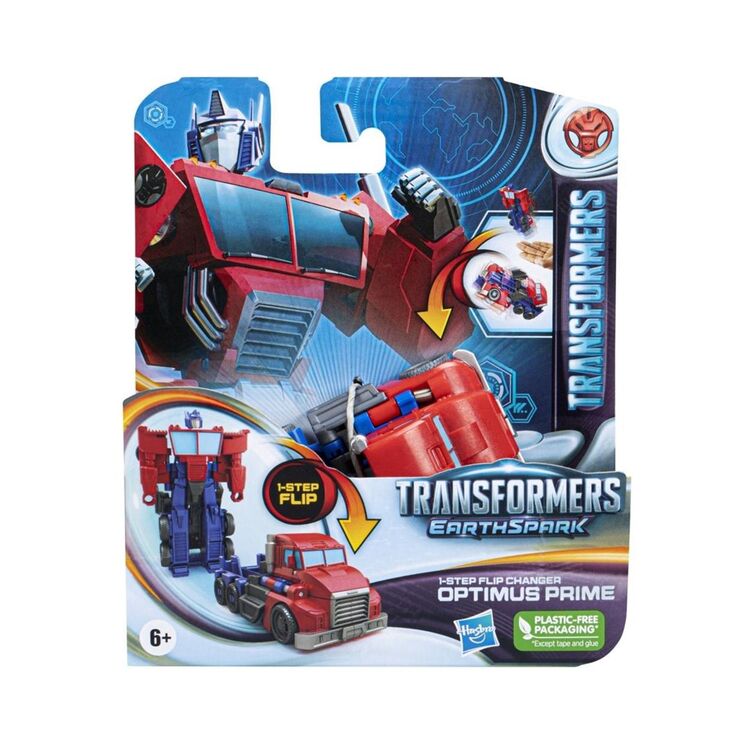 Product Hasbro Transformers: Earthspark 1-Step Flip Changer - Optimus Prime Action Figure (F6716) image