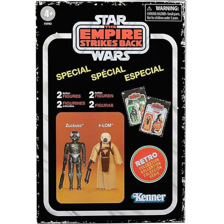 Product Hasbro Fans - Disney Star Wars: The Empire Strikes Back Retro Collection - Zuckuss  4-LOM Action Figures (10cm) (F6983) image
