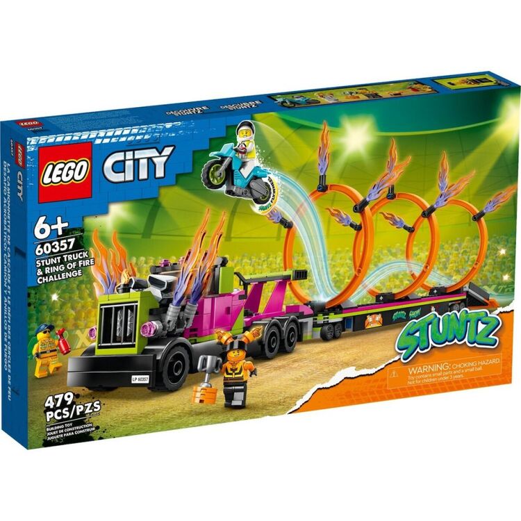 Product LEGO® City: Stunt Truck & Ring of Fire Challenge (60357) image