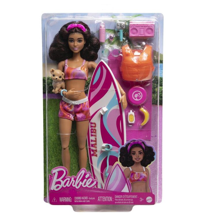 Product Mattel Barbie: Beach Doll with Surfboard (HPL69) image