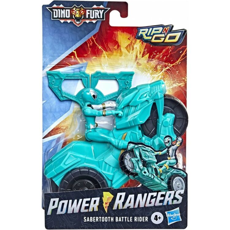 Product Hasbro Power Rangers: Dino Fury Rip N Go - Sabertooth Battle Rider (F4214) image