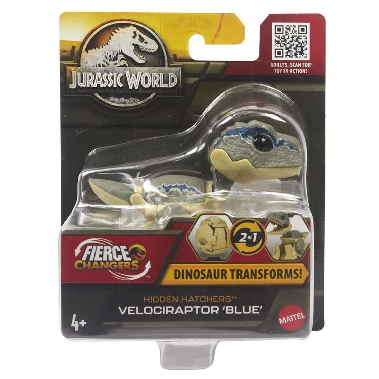 Product Mattel Jurassic World: Fierce Changers Hidden Hatchers - Velociraptor Blue (HLP01) image