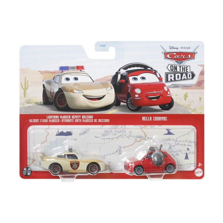 Product Mattel Disney Pixar: Cars On the Road - Lightning McQueen Deputy Hazzard &amp; Bella Cadavre (Set of 2) (HLH70) image