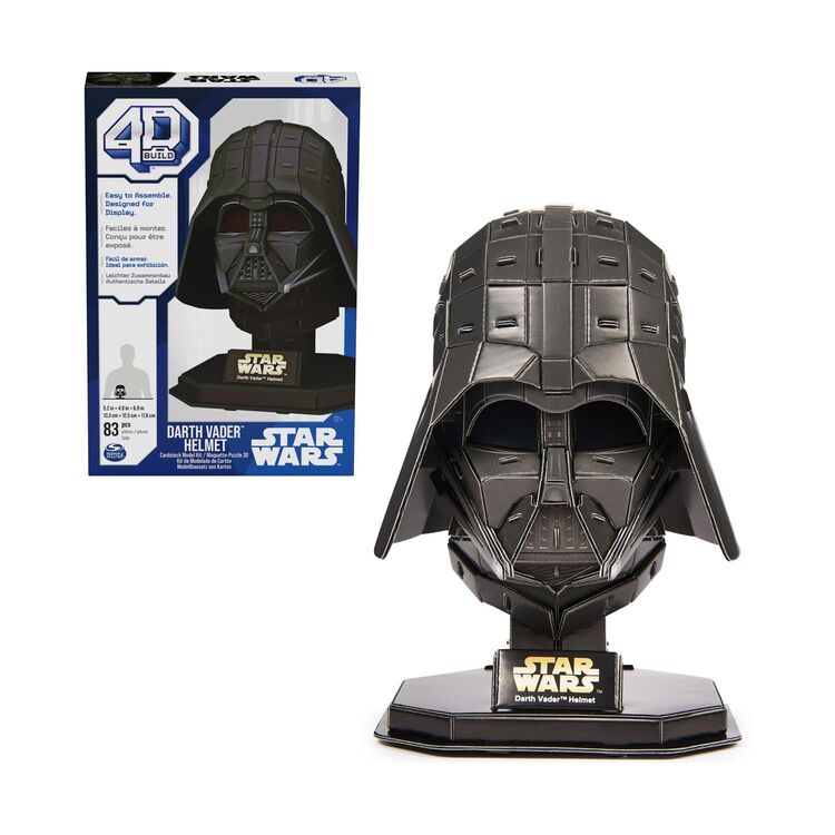 Product Spin Master Disney: Star Wars 4D Build - Darth Vader Helmet 3D Cardstock Puzzle Model Kit (6069821) image