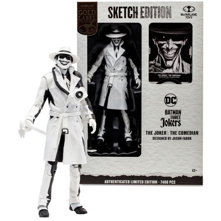 Product McFarlane DC Multiverse: Gold Label Collection Batman Three Jokers - Joker The Comedian (Sketch Edition) Action Figure (18cm) image